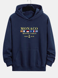 Sweat à capuche coupe décontractée avec slogan Monaco