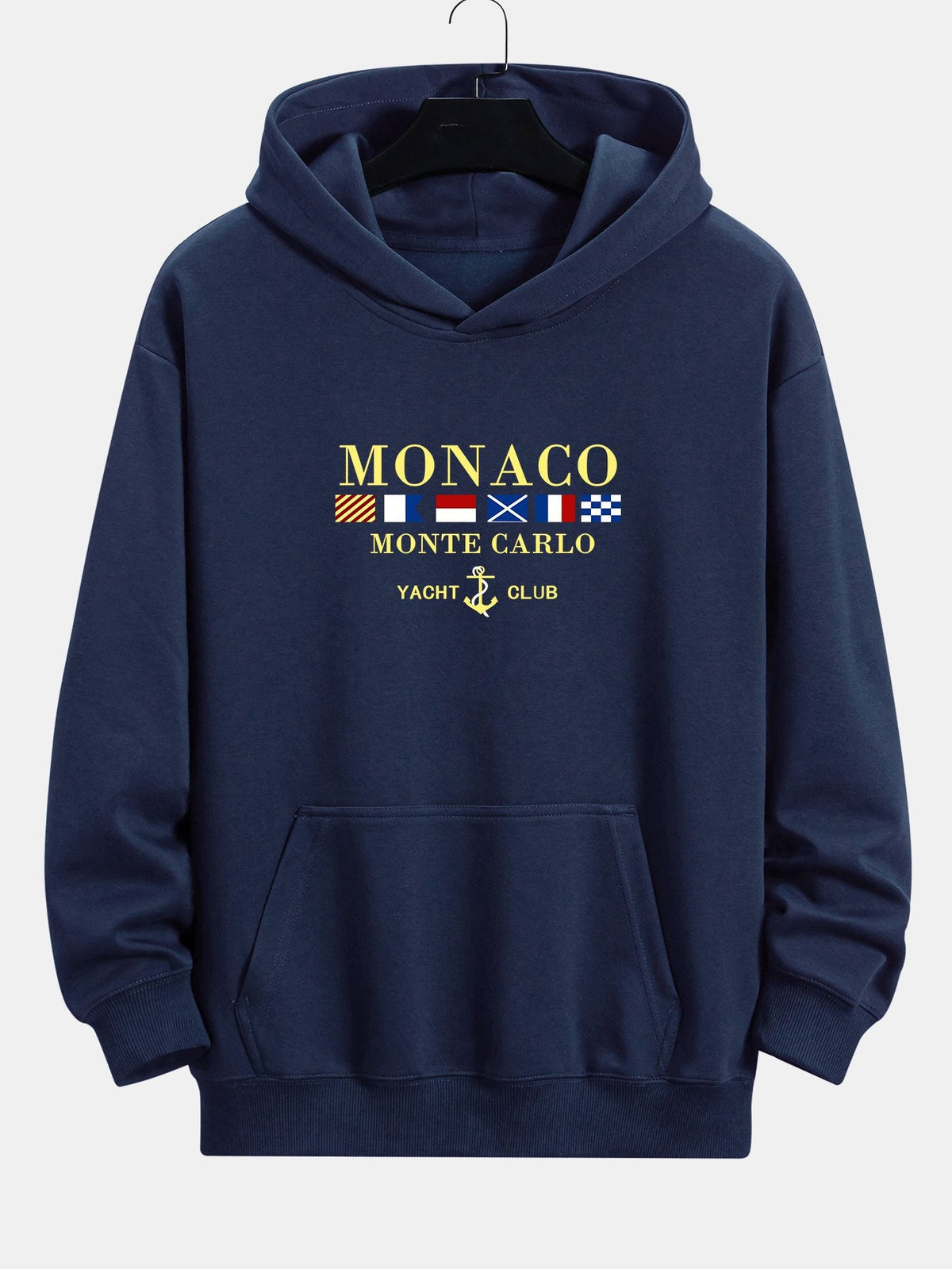 Sweat à capuche coupe décontractée avec slogan Monaco