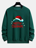 Christmas Hat Print Relax Fit Sweatshirt