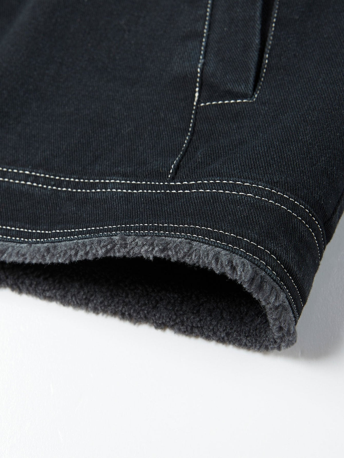 Denim Borg Lined Utility Jacket