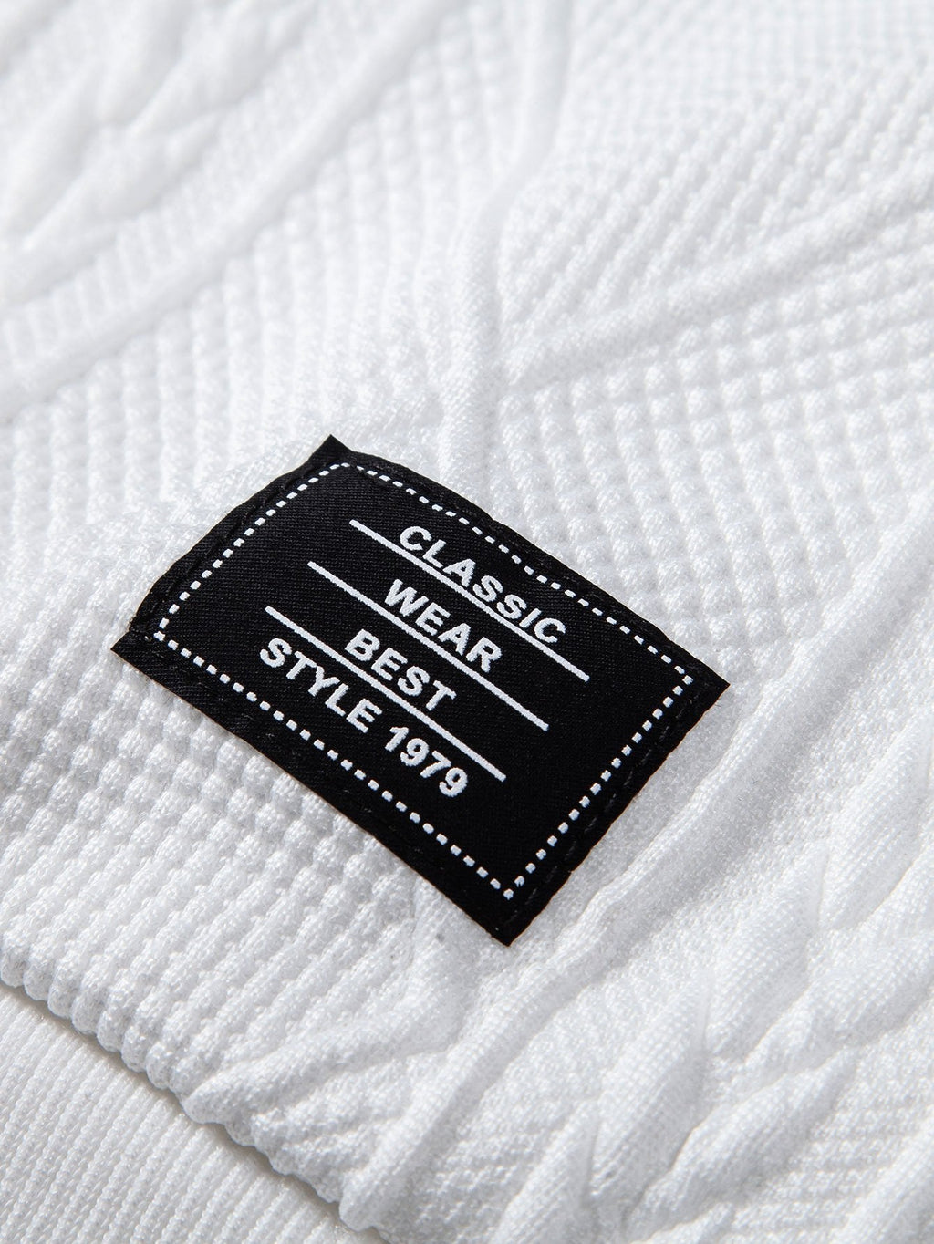 Sudadera con capucha de corte holgado y jacquard geométrico