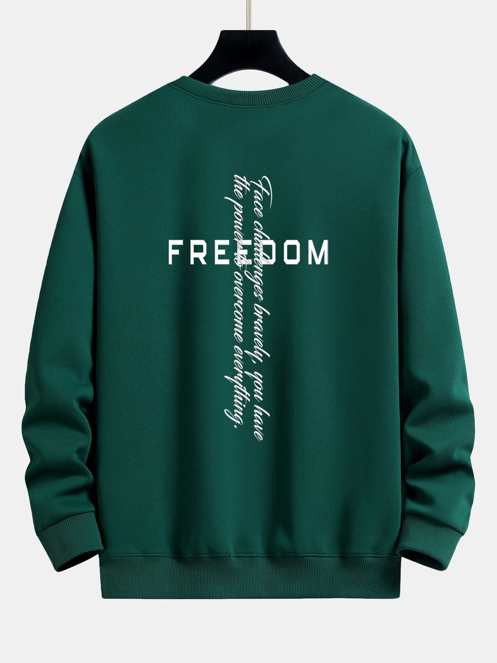 Freedom Slogan Print Relax Fit Sweatshirt