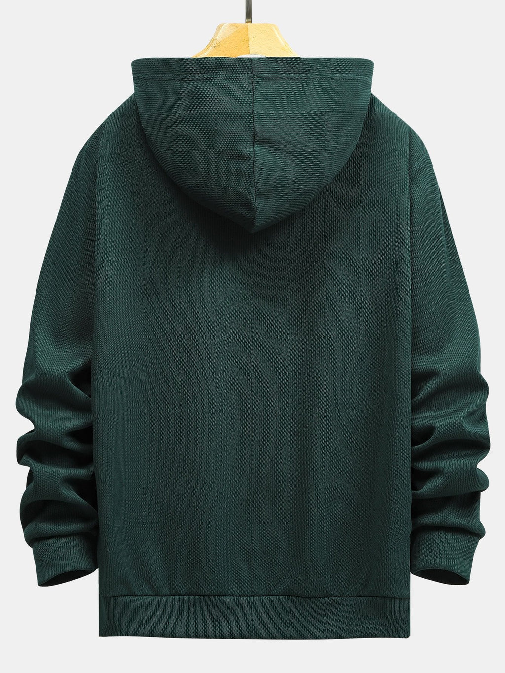 Sweat à capuche basique en maille côtelée