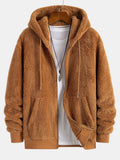 Basic Teddy Zip Up Hoodie