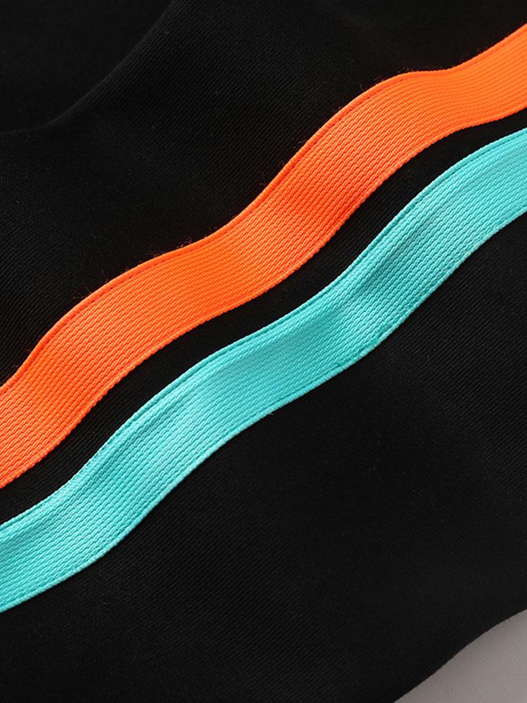 Contrast Webbing Crew Neck Sweatshirt