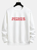 Slogan Print Relax Fit Sweatshirt