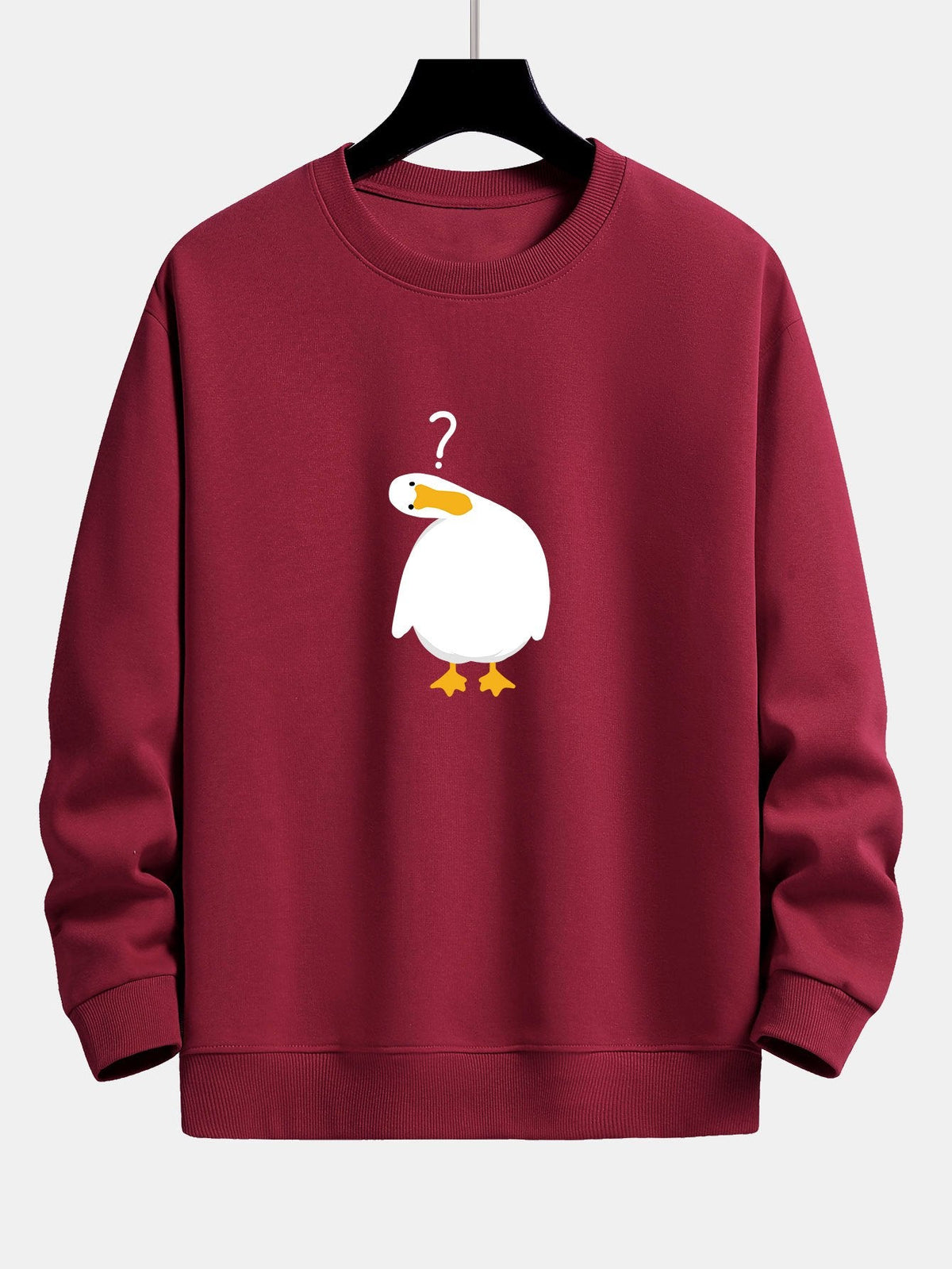 Doubtful Goose Print Relax Fit Sweatshirt