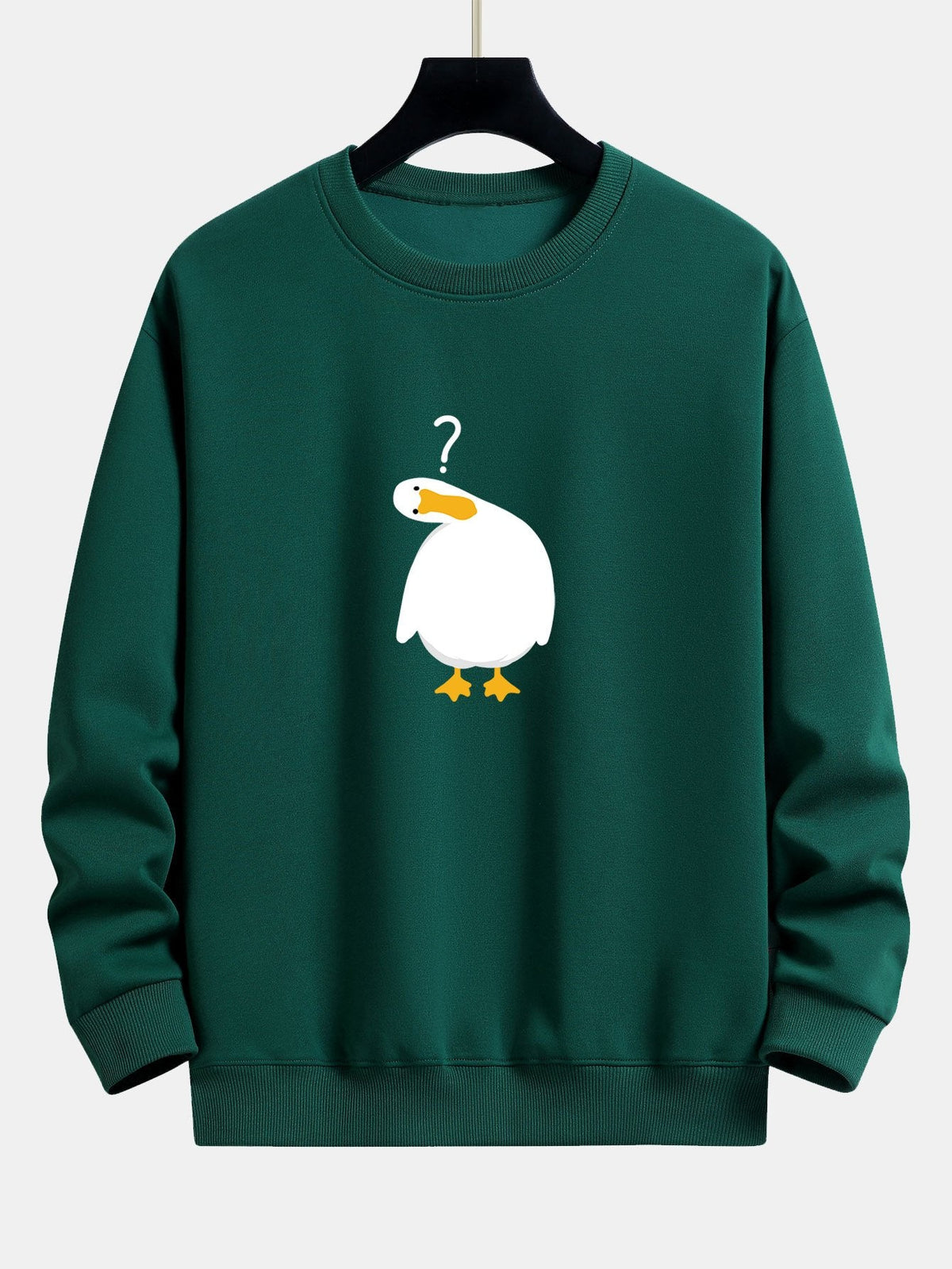 Doubtful Goose Print Relax Fit Sweatshirt