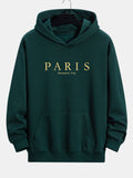 Sweat à capuche coupe décontractée avec slogan Paris