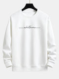Slogan Print Relax Fit Sweatshirt