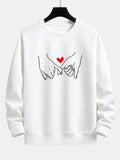 Pinky Swear Print Relax Fit Sweatshirt