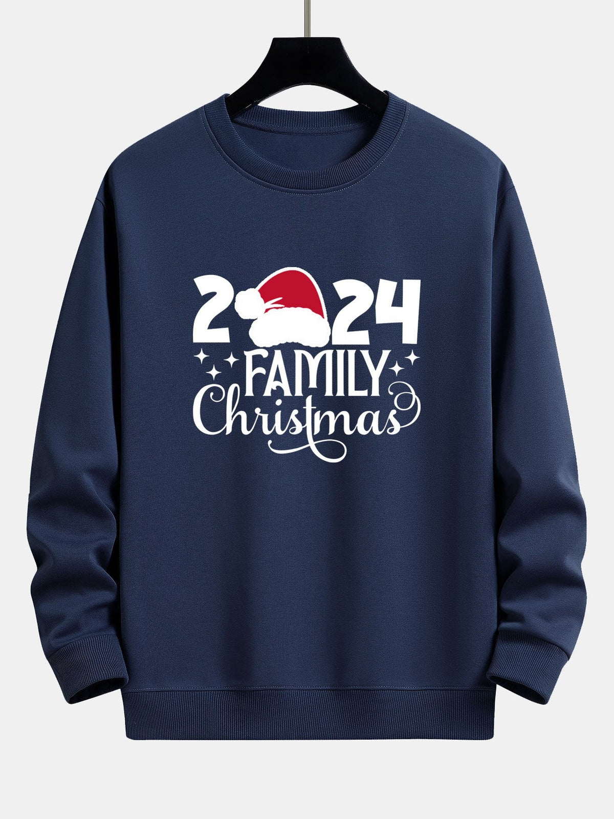 2024 Family Christmas Print Relax Fit Sweatshirt