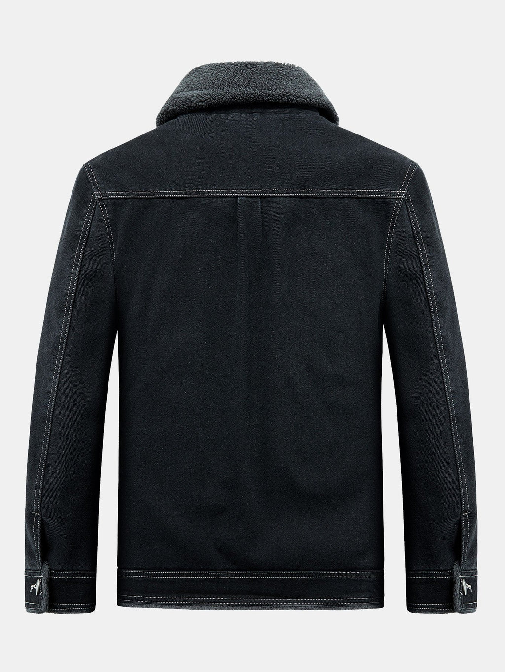 Denim Borg Lined Utility Jacket