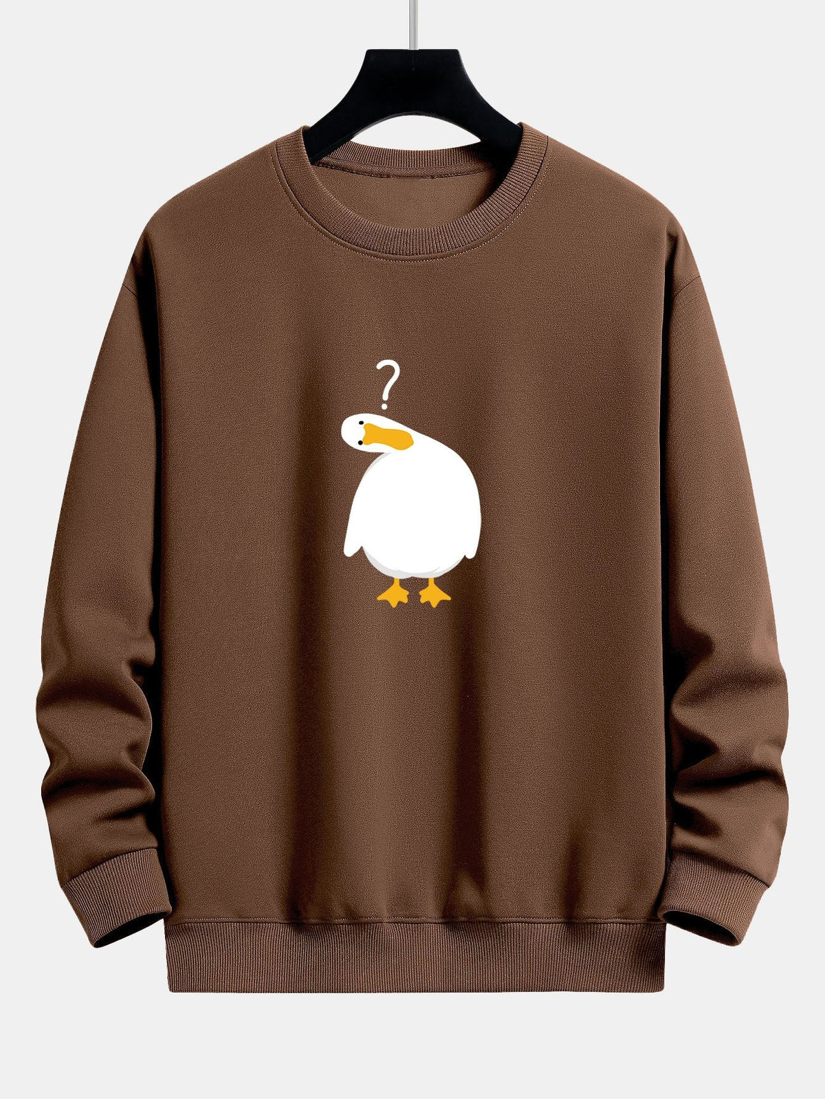 Doubtful Goose Print Relax Fit Sweatshirt