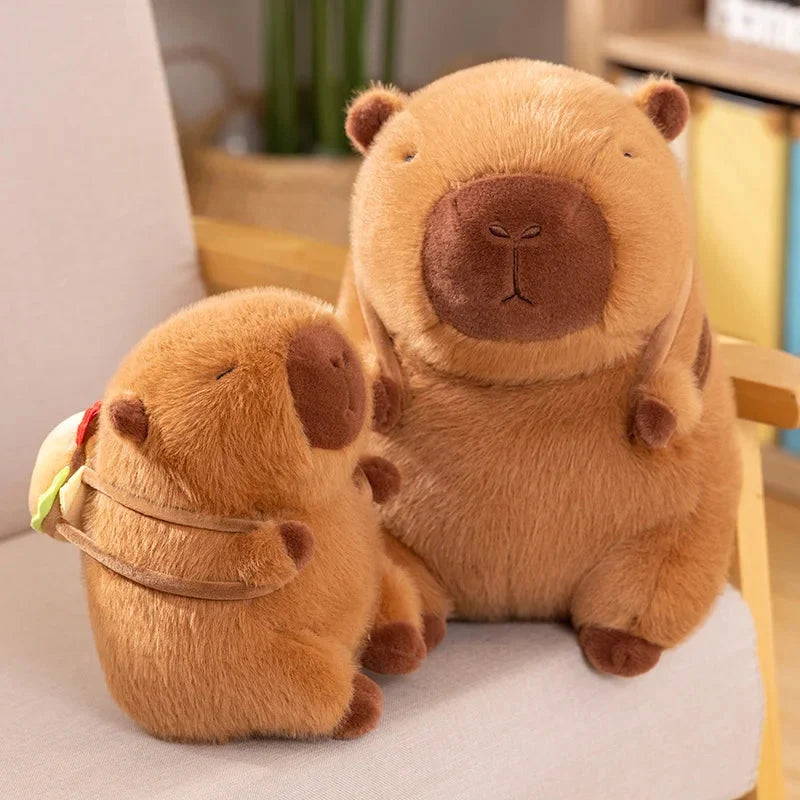 Fluffy Capybara Burger Bag Plushies