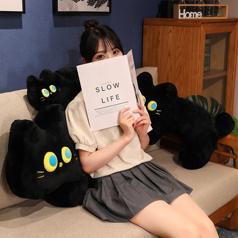 JoJo the Black Cat Plush Pillow