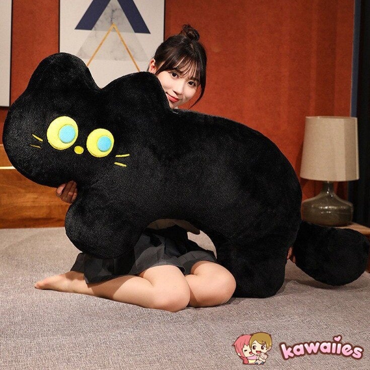 JoJo the Black Cat Plush Pillow