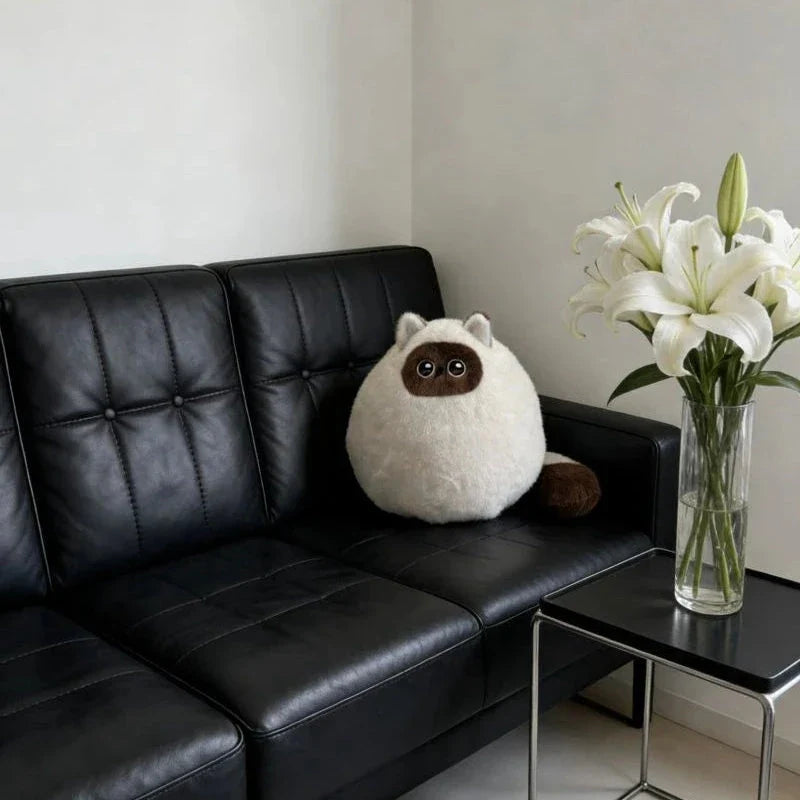 Round Chubby Cat Angel Plush