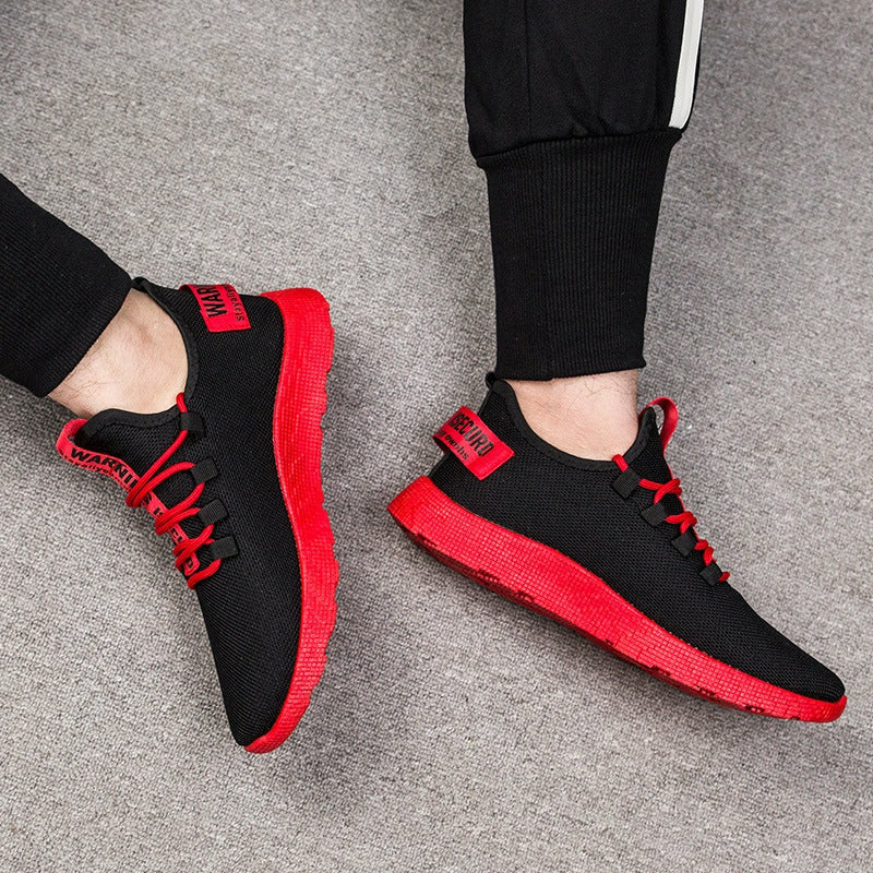 Men Casual Shoes Sneakers Breathable Air Mesh Lace Up Wear-Resistant Sport Shoes