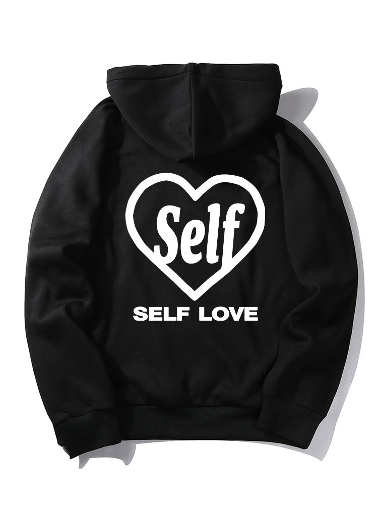 Sweat à capuche avec slogan « Self Love »