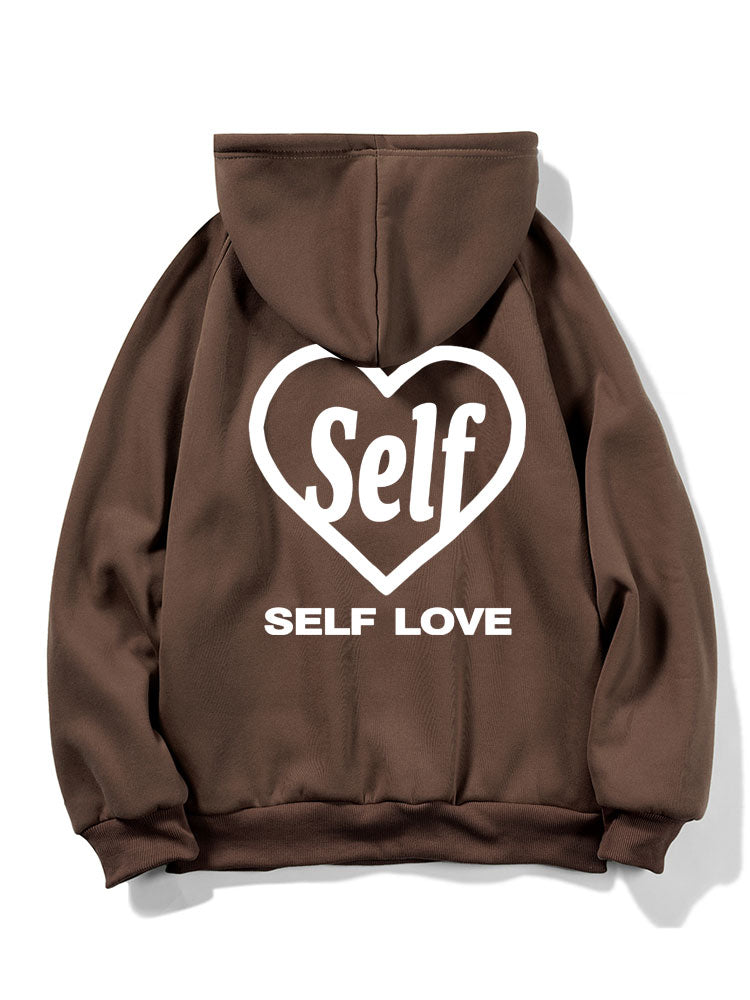Sweat à capuche avec slogan « Self Love »
