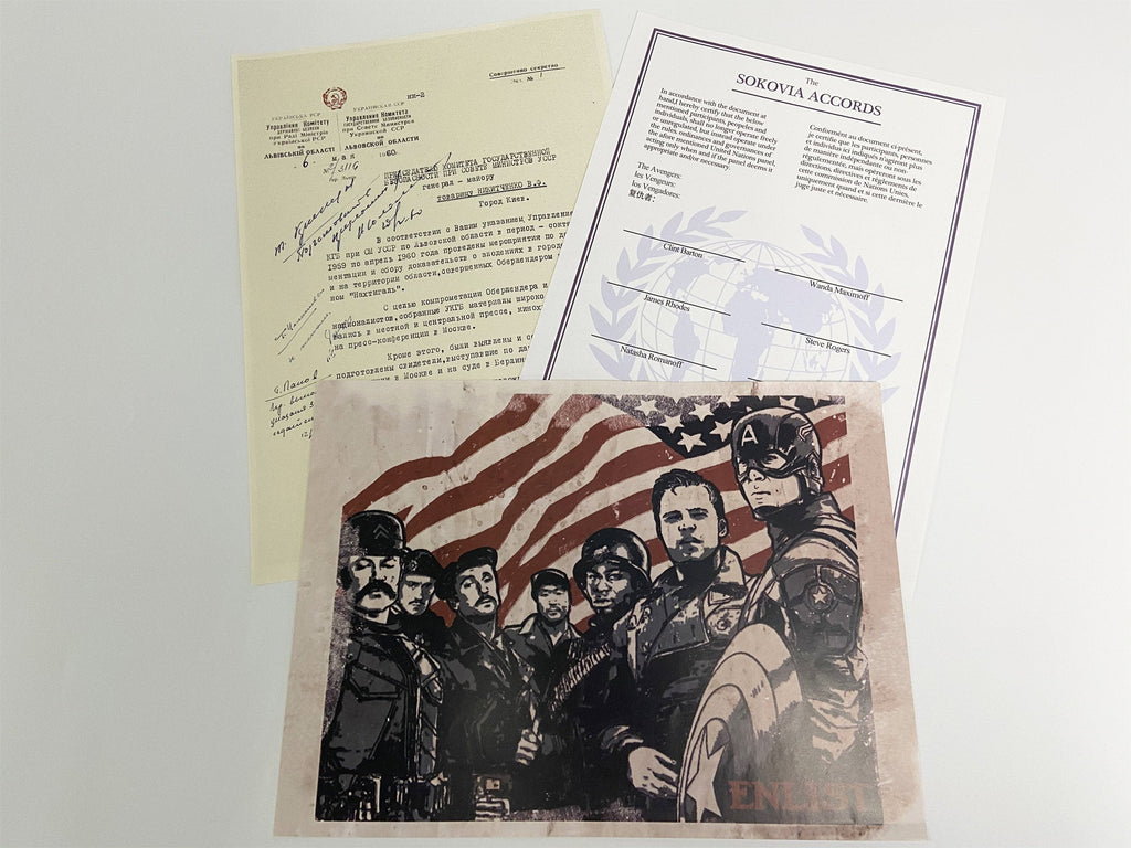 S.H.I.E.L.D. Top Secret File Winter Soldier Bucky Paper Prop