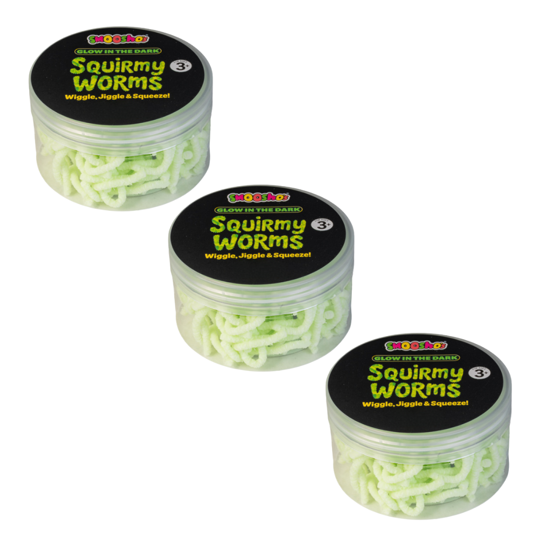 Glow in the Dark Squirmy Worms Sensory Toy