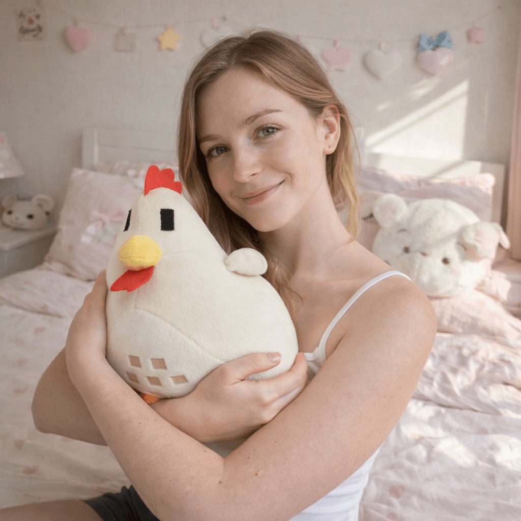 Kawaii Stardew Valley Chicken Plushie