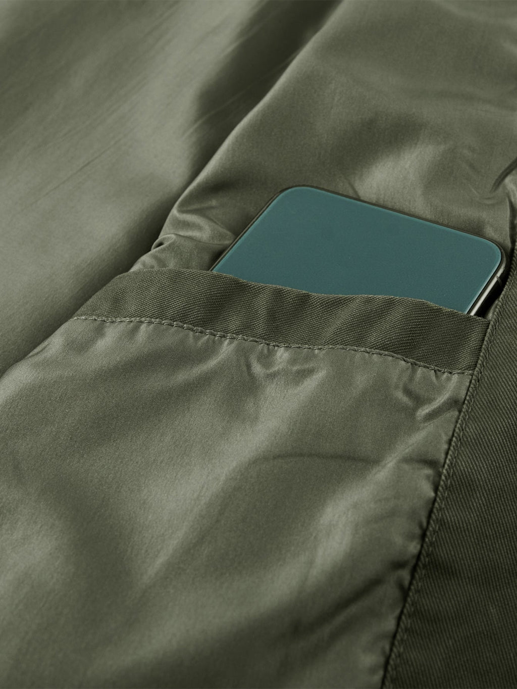 Contrast Corduroy Collar Washed Chino Jacket